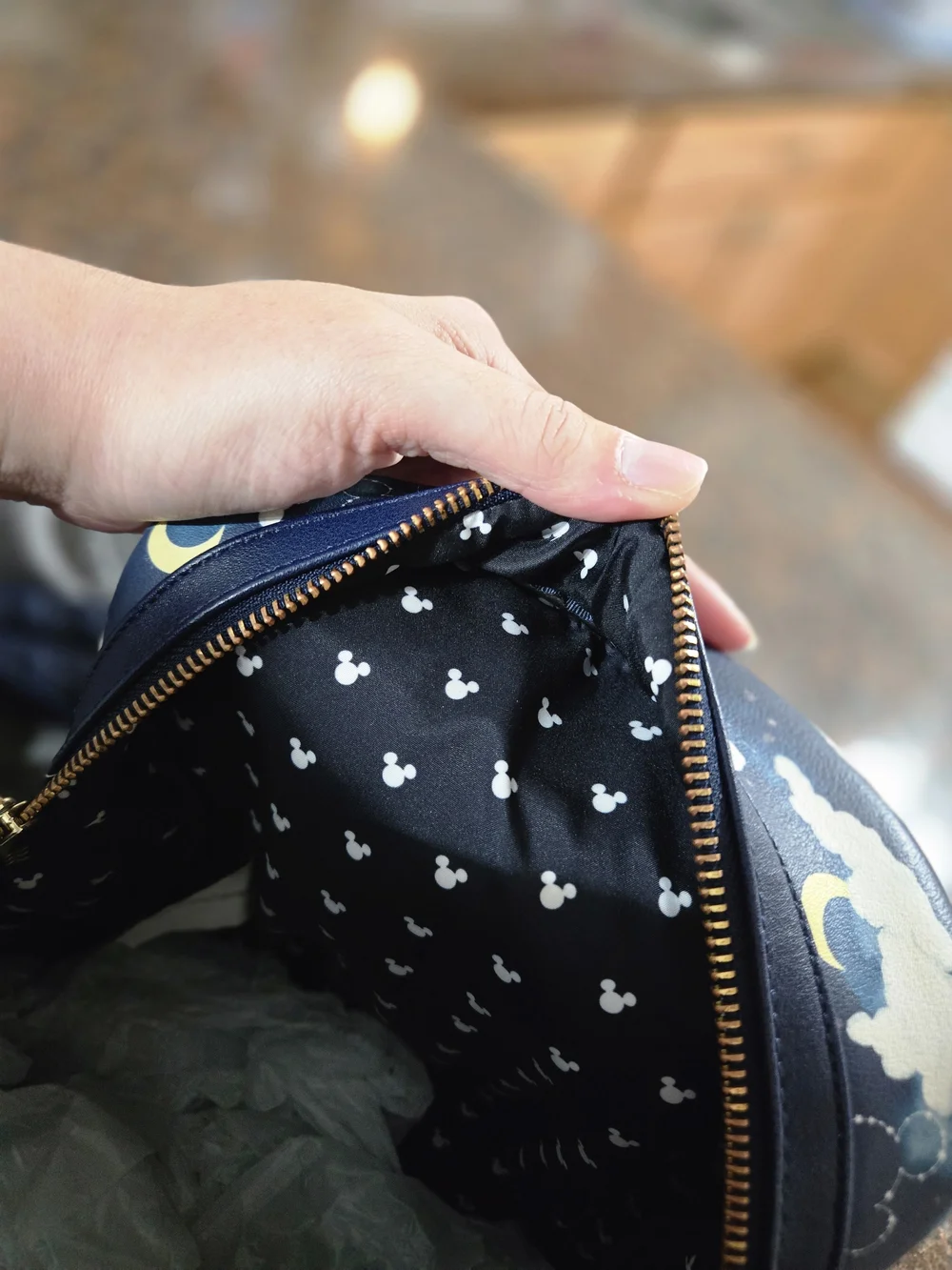 Loungefly Kids Navy Cloud & Mickey Mini Backpack